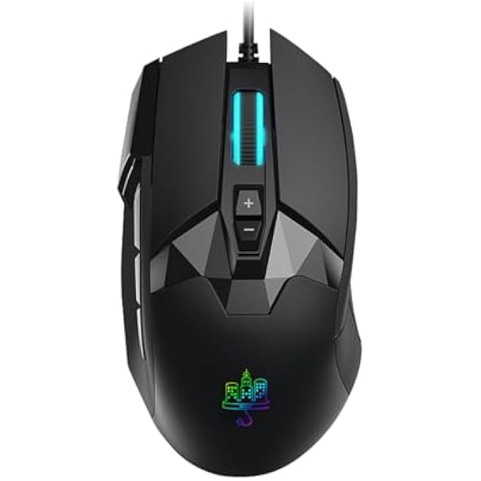 MOJO PRO PERFORMANCE SILENT GAMING MOUSE - WIRED MOUSE WITH 9 PROGRAMMABLE BUTTONS INCLUDING SNIPER KEY, 12000 DPI, 1000 HZ, CUSTOM PROFILES - Image 1