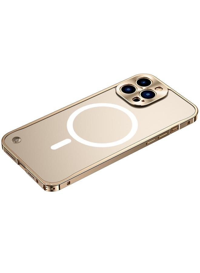 S-TOP Case For iPhone 13 Pro Metal Frame Frosted PC Shockproof Magsafe Case - Image 1