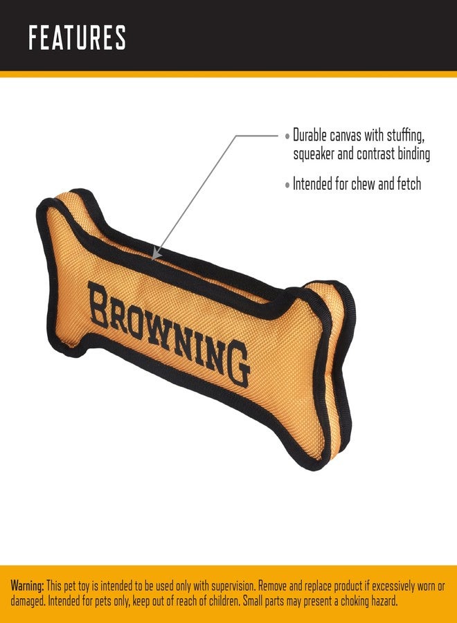 Browning Pet Training Tools, Durable Dog Toys for Tug and Fetch, Canvas Bone (Browning Gold), Small - Image 4