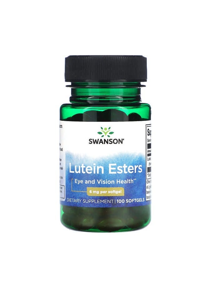 SWANSON Lutein Esters, 6 mg, 100 Softgels