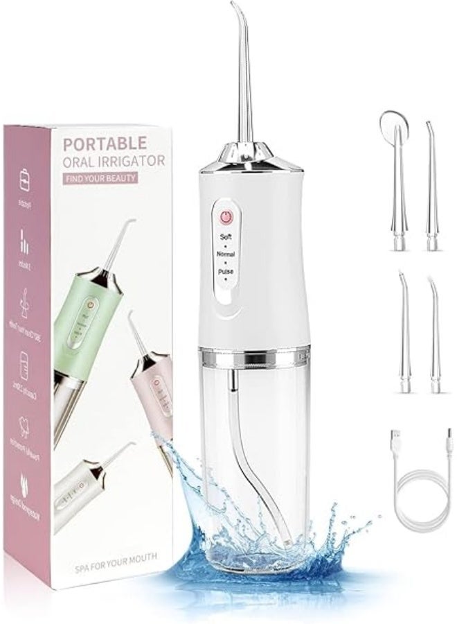 Water flosser with 3 modes, cordless, with 4 interchangeable spray heads - Image 1
