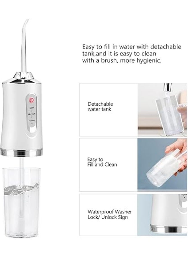 Water flosser with 3 modes, cordless, with 4 interchangeable spray heads - Image 5