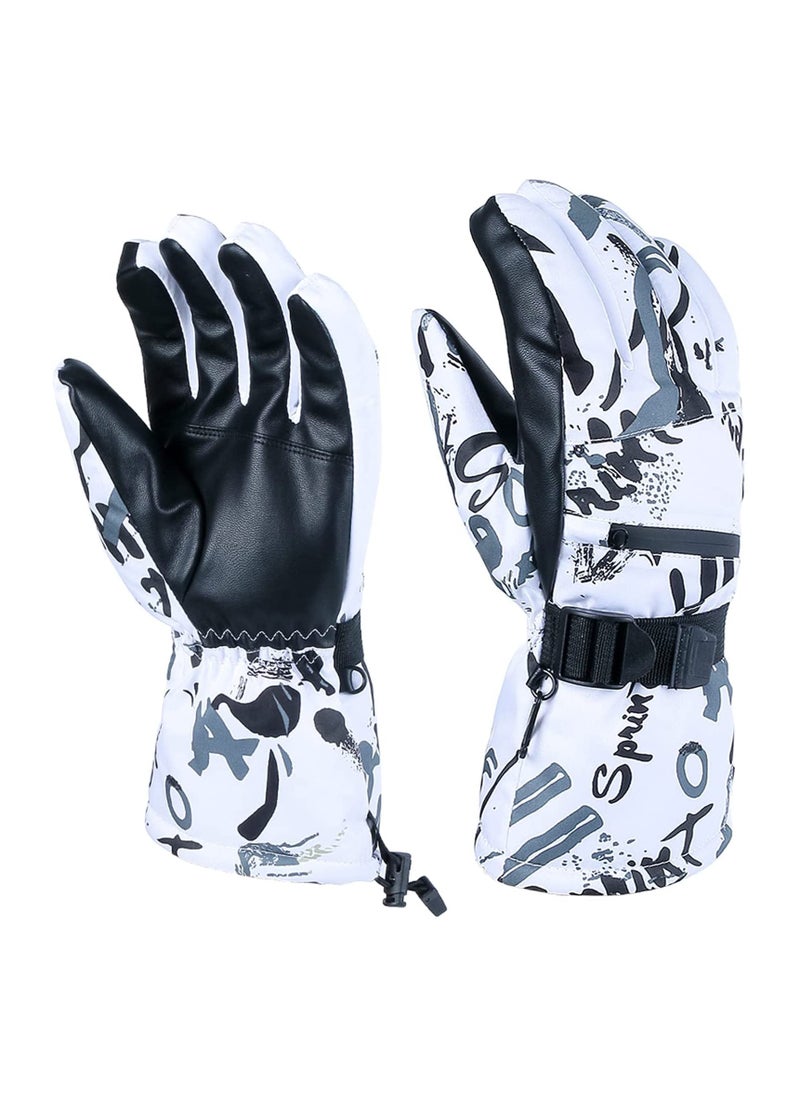 SYOSI - Snow Ski Gloves Waterproof Windproof Winter Thermal Outdoor Warm Mittens Touch Screen Full Finger Cold Weather Hand for Skiing Driving Running Motorcycle Cycli Men Women - Image 1
