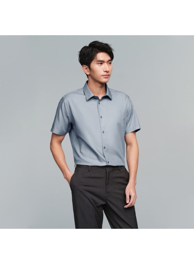 HLA Light Business Shirts And Series】summer Solid Color Business Gentleman Men's Short Sleeve Shirts - Image 4