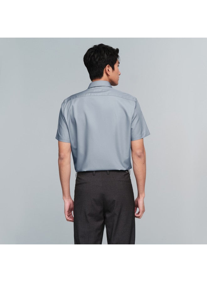 HLA Light Business Shirts And Series】summer Solid Color Business Gentleman Men's Short Sleeve Shirts - Image 3
