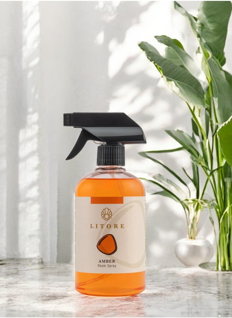 Litore Litore Amber Home Spray, A perfect Air Freshener Spray for home and office, Eliminates Bad Odour- 500 ml 