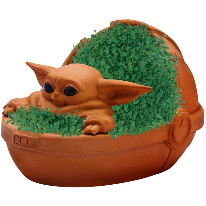 Chia Pet Star Wars Mandalorian - the Child - Black Box with Seed Pack, Decorative Pottery Planter, Easy to Do and Fun to Grow, Novelty Gift, Perfect for Any Occasion - Image 2