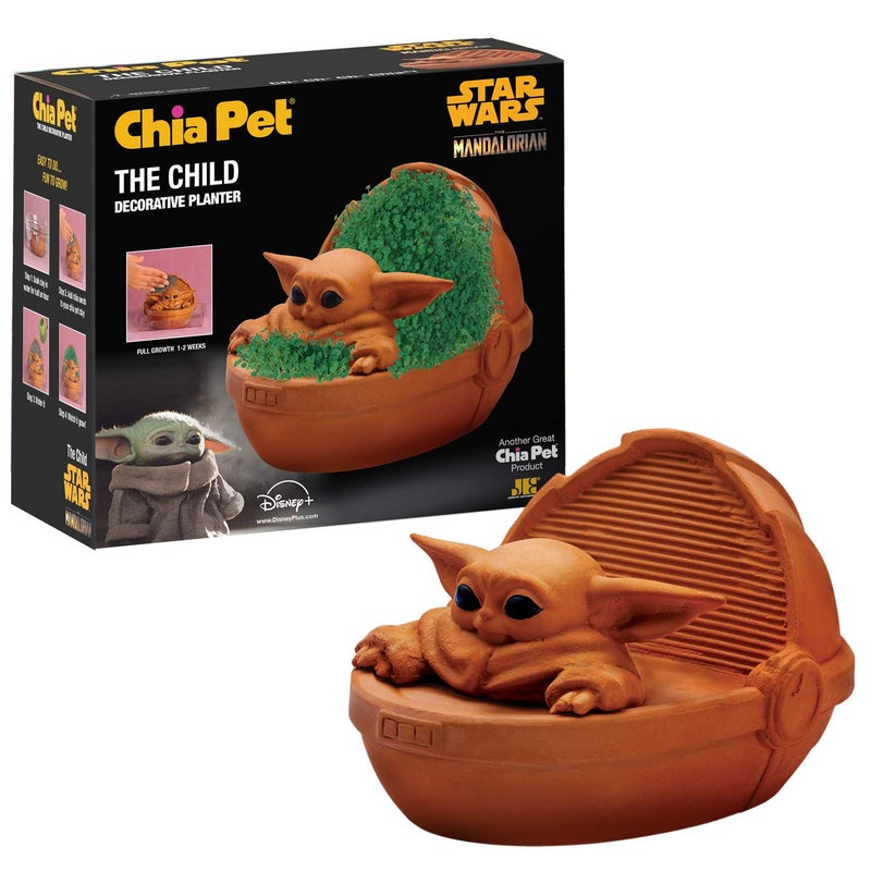 Chia Pet Star Wars Mandalorian - the Child - Black Box with Seed Pack, Decorative Pottery Planter, Easy to Do and Fun to Grow, Novelty Gift, Perfect for Any Occasion - Image 1