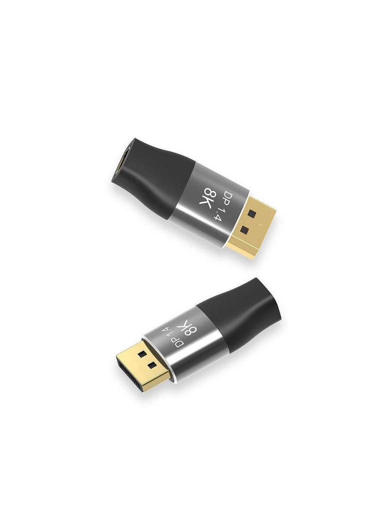 SOLARAE Mini DP Female to DisplayPort Male 8K Extension 5cm Converter, 8K(7680x4320)@60Hz 4K@144Hz DisplayPort 1.4 Bi-Directional Transmission DisplayPort to Mini DisplayPort 8K Cable(2 Pack) - Image 2
