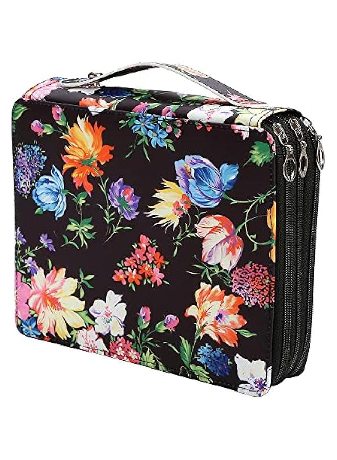 Arabest 120 Slot Portable Pencil Case Organizer with Unique Printed Design for Watercolor Markers, Ideal Organizer for Artists  - Image 1