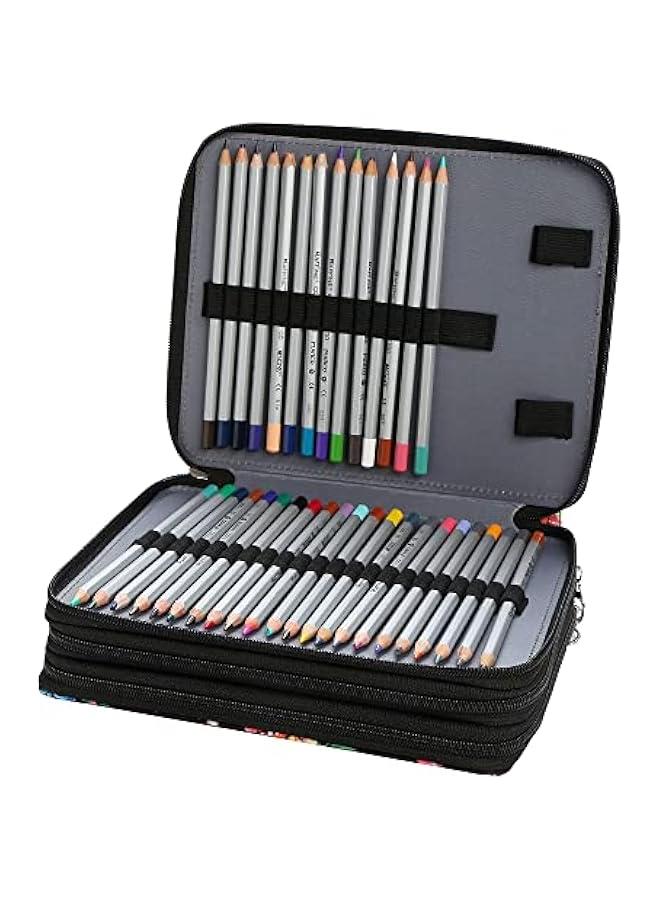 Arabest 120 Slot Portable Pencil Case Organizer with Unique Printed Design for Watercolor Markers, Ideal Organizer for Artists  - Image 3
