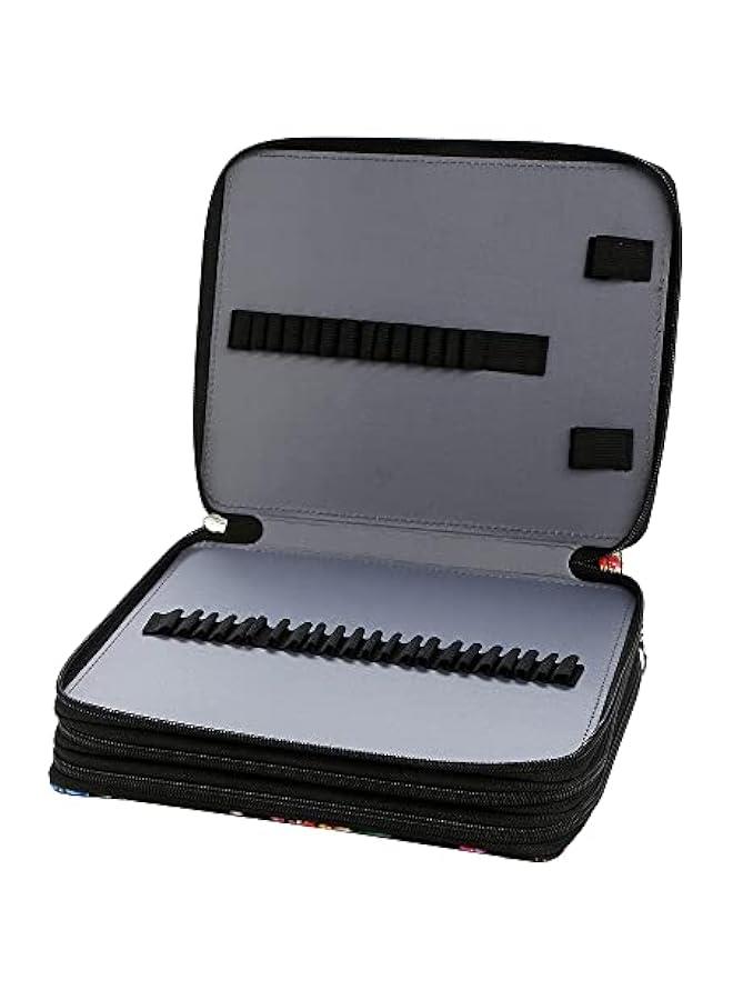 Arabest 120 Slot Portable Pencil Case Organizer with Unique Printed Design for Watercolor Markers, Ideal Organizer for Artists  - Image 4