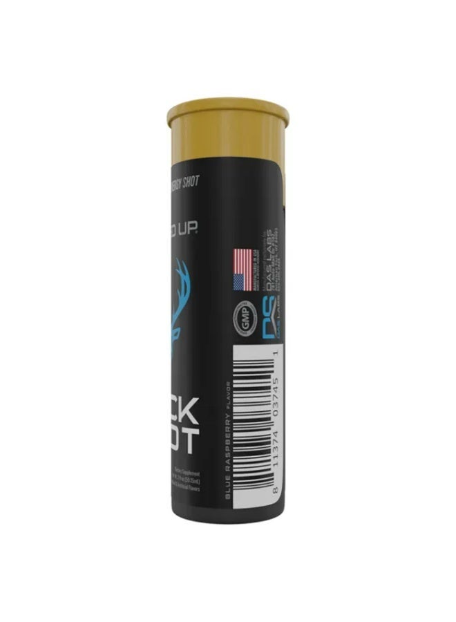 Bucked Up Buck Shot Energy Shot a“ Clean Energy & Focus (60ml) Blue Razz Flavor - Image 4