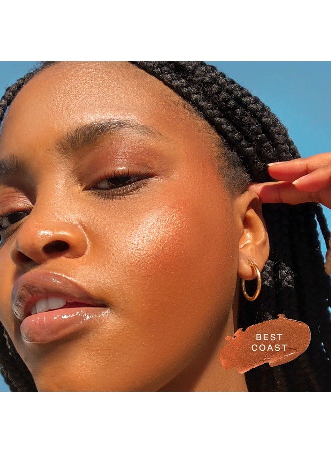 TOWER 28 Bronzino Illuminating Cream Bronzer Best Coast ; Multi Purpose Cheek And Lip Cream Bronzer In Dark Warm Bronze ; Moisturizing Silicone Free  - Image 3