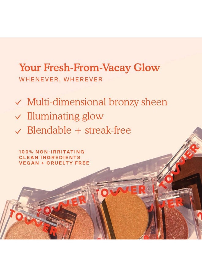 TOWER 28 Bronzino Illuminating Cream Bronzer Best Coast ; Multi Purpose Cheek And Lip Cream Bronzer In Dark Warm Bronze ; Moisturizing Silicone Free  - Image 4