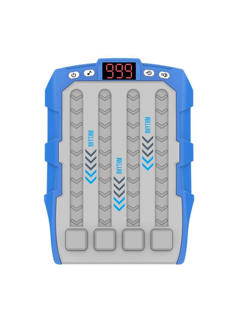 Blue Brand New Quick Push Pull Light Up Pop Game Fidget Toy, Electronic Music Rhythm Game, Handheld Puzzle Game Sensory Toy With Music And Lights, Suitable For Kids Adult Gifts - Image 1