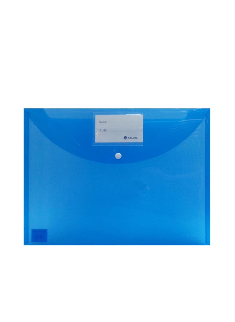 ATLAS - 6-Piece Thick Document Bag Clear Blue Colour - Image 1