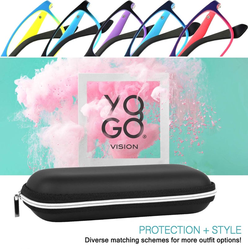 Yogo Vision Kids Blue Light Blocking Glasses Computer Eyeglasses Boys Girls Square Frames Anti Strain Reduce Glare (1 Pack) - Image 5