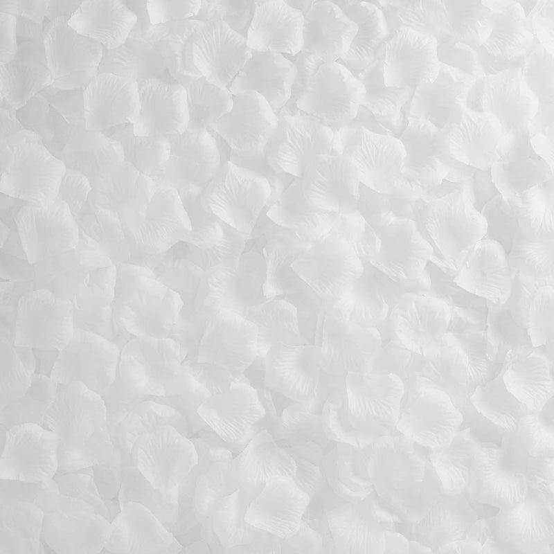 BESKIT 3000 PCS White Artificial Silk Rose Petals for Romantic Night, Wedding, Party, Anniversary Flower Decorations - Image 3