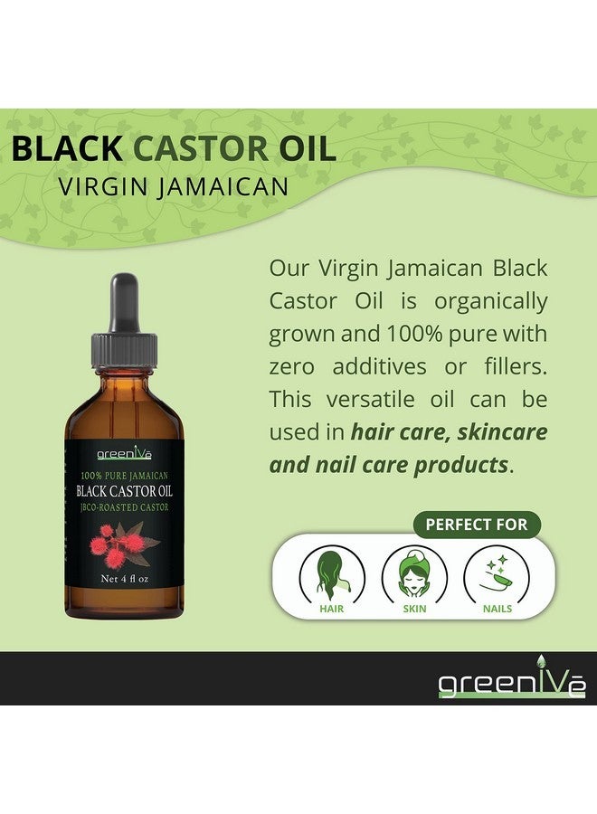 GreenIVe Organically Grown Jamaican Black Castor Oil JBCO 100% Pure Glass Bottle Cold Pressed Amazin Results (4 Ounce) - Image 4