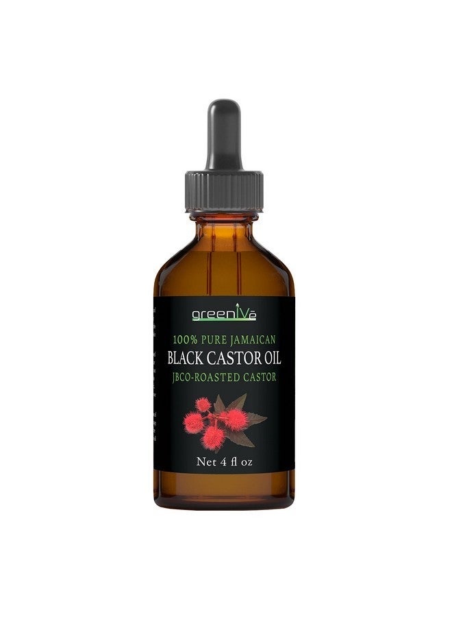 GreenIVe Organically Grown Jamaican Black Castor Oil JBCO 100% Pure Glass Bottle Cold Pressed Amazin Results (4 Ounce) - Image 2