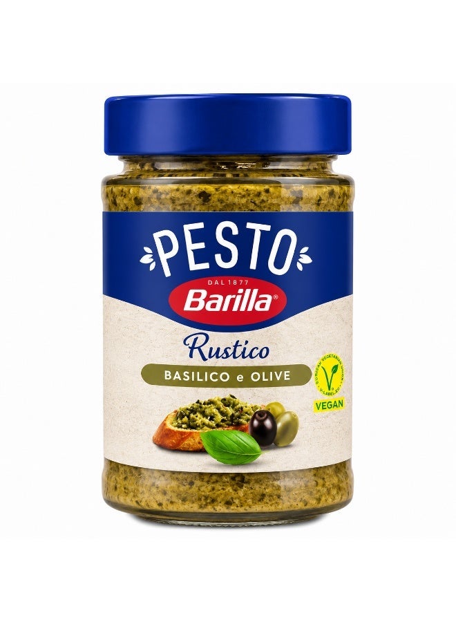 Barilla Pesto Rustico Basilico e Olive 200g - Image 1