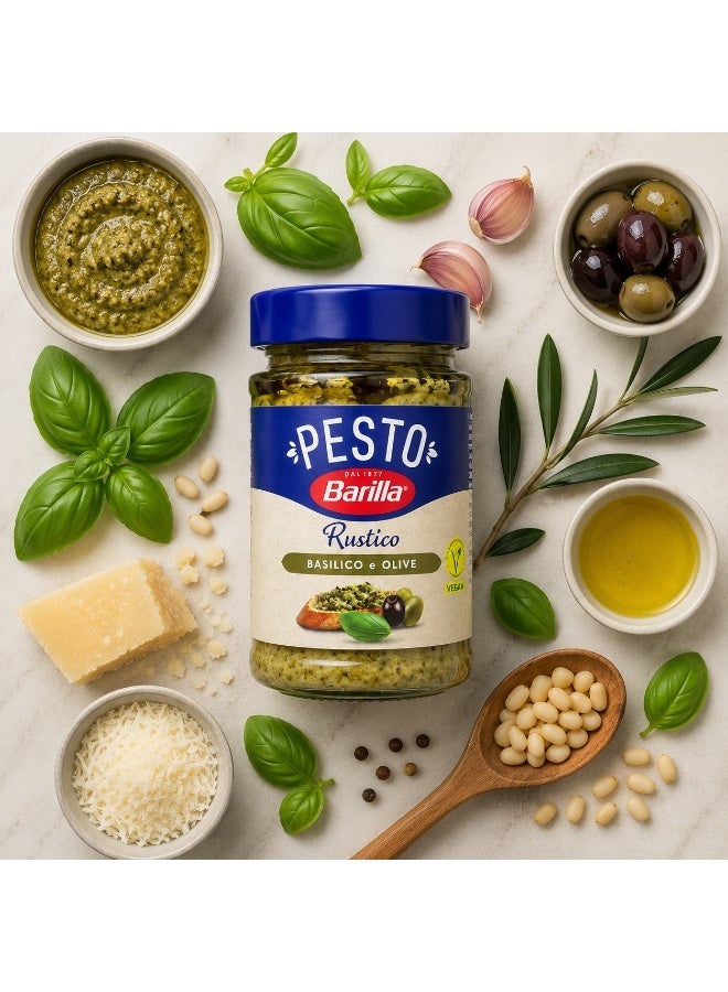 Barilla Pesto Rustico Basilico e Olive 200g - Image 4