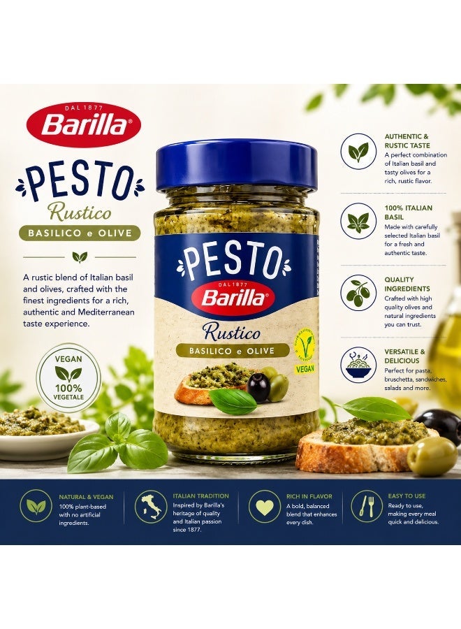 Barilla Pesto Rustico Basilico e Olive 200g - Image 5