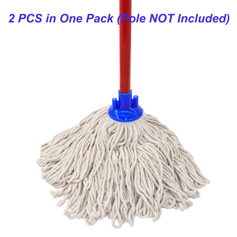 EaseYourDay Cotton String Screw on Mop Replacement Head Compatible with All Standard US Threading Pole (Acme 3/4 inch Thread) - 2 PCS - Image 2