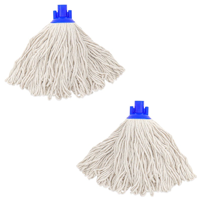 EaseYourDay Cotton String Screw on Mop Replacement Head Compatible with All Standard US Threading Pole (Acme 3/4 inch Thread) - 2 PCS - Image 1