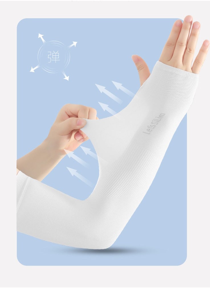 Generic - 6 Pairs Arm Sleeves, Cooling Arm Sleeve, Stretch Sports Sun Protection Sleeve, Compression Arm Sleeves, Outdoor UV Sun Protection Arm Sleeves, Suitable for Golfing Fishing Running, Black+White+Gray+Khaki+Blue+Pink (Unisex) - Image 1