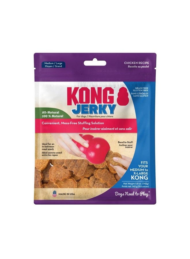 كونج KONG Jerky - مكافآت للكلاب لتحفيز العقل - مستلزمات الكلاب لوضعها في الألعاب - وجبة خفيفة صحية للحيوانات الأليفة بين الوجبات - حبوب طبيعية بالكامل وخالية من الجلوتين - تناسب الكلاب من الحجم المتوسط إلى الكبير جدًا KONG - Image 1