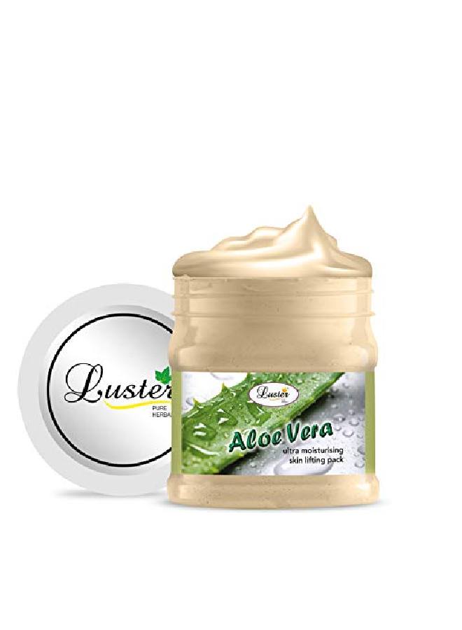 LUSTER Aloe Vera Face Pack | Instant Glow & Skin Nourishing | Face Pack For Oily & Dry Skin | Face Pack For Women & Men (Paraben & Sulfate Free) 500 g - Image 1