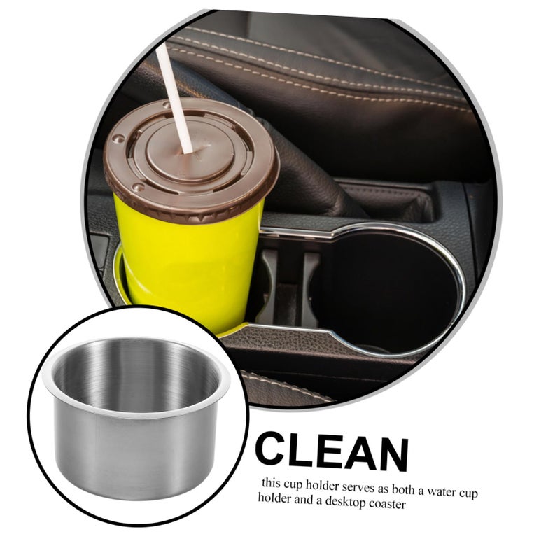 Stainless Steel Recessed Cup Holder for Car Boat RV Desk Table Easy Clean - Image 5