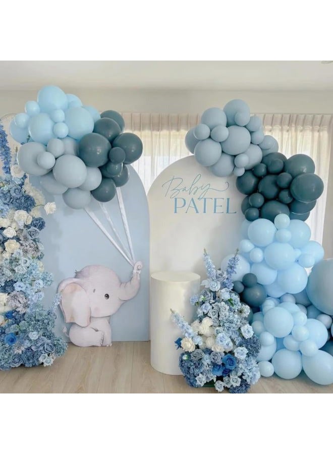 MLMC 6FT Arch Backdrop Cover Blue Fitted Spandex Backdrop Stand Cover Stretchy Round Top Chiara Arch Cover for Wedding Baby Shower Birthday Ceremony Photography Background Decor 6x2.6FT - Image 5