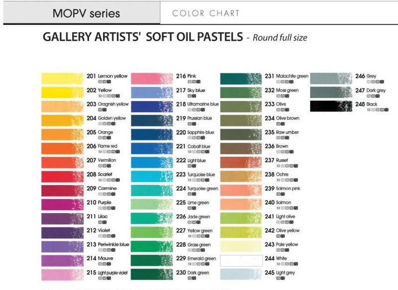 Mungyo Gallery Soft Oil Pastels (48 Pieces)|Multicolor - Image 3