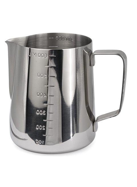 Stainless steel jug for frothing milk and preparing espresso and latte coffee 550 ML
