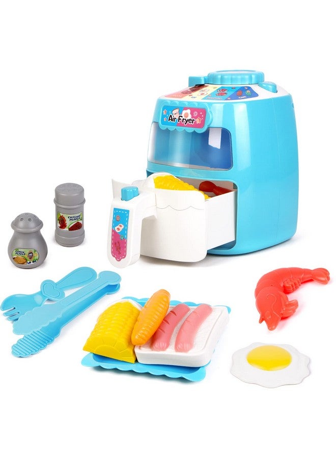 HAPTIME Toy Air Fryer, Play Kitchen Accessories Set For Toddlers, Kids Kitchen Playset W/ Music & Color Changing Foods, Toy Kitchen Interactive Pretend Play Toys Set, Christmas Birthday Gift For Boys Girls  - Image 1
