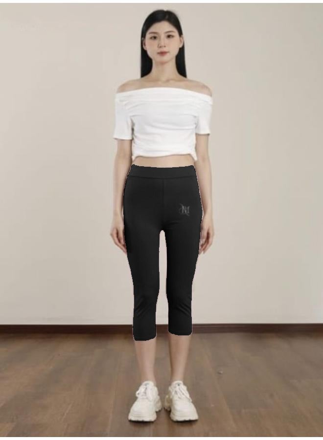 Women's Under-Knee Length Seamless Leggings Walking Exercise Workout Yoga Activewear KU402 - Image 4