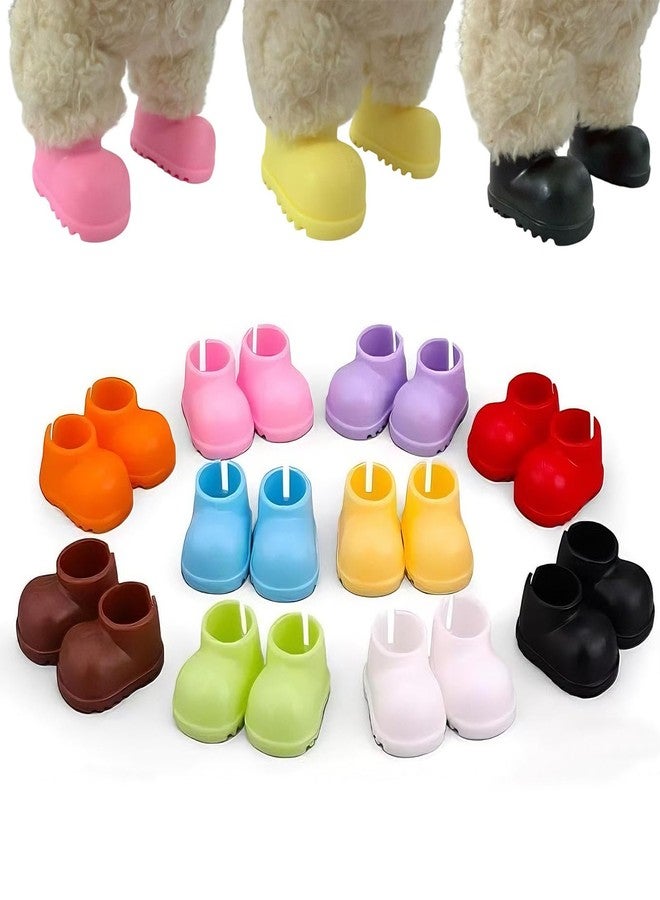 Ezcora 10 Pairs Doll Shoes for 15-17cm Doll,10 Colors of Shoes for 17cm Doll (Set 1) - Image 2