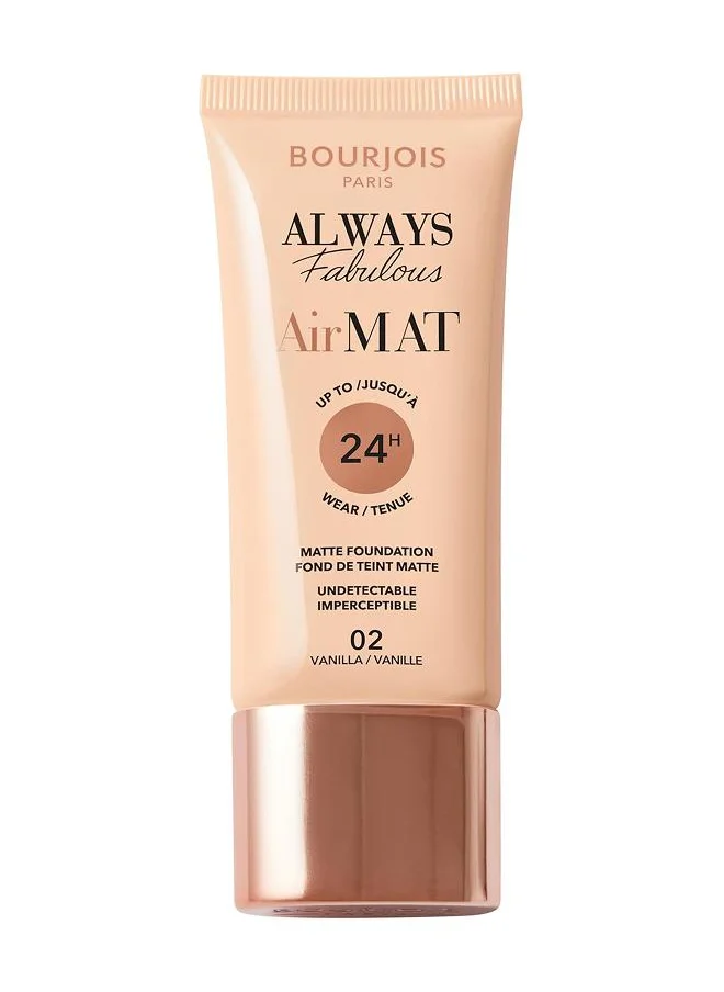 BOURJOIS PARIS Always Fabulous Air Mat Foundation - 002 - Vanilla, 30Ml