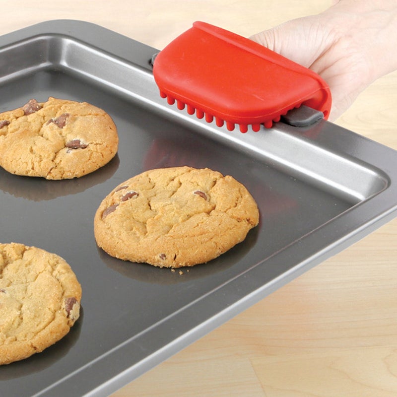 Dexas Mini Silicone Oven Mitt with Raised Nibs, Heat Resistant to 450Â°F, Red, Dishwasher Safe - Image 2