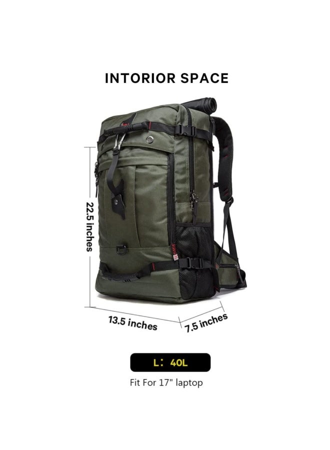 Large Capacity Multifunctional oxford waterproof Flight-Approved travel backpack Utility Mountaineering outdoor sport bag Classic Laptop Backpack Hiking & Camping Dayback for Unisex (Green) - Image 3