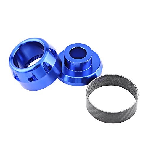 Aramox Pair of Carbon Fiber Motorcycle Front Fork Frame Sliders Wheel Crash Motorbike Falling Scooter Moped(Blue) - Image 5