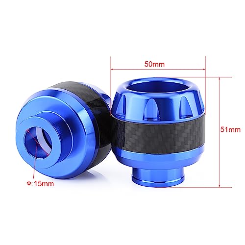 Aramox Pair of Carbon Fiber Motorcycle Front Fork Frame Sliders Wheel Crash Motorbike Falling Scooter Moped(Blue) - Image 2