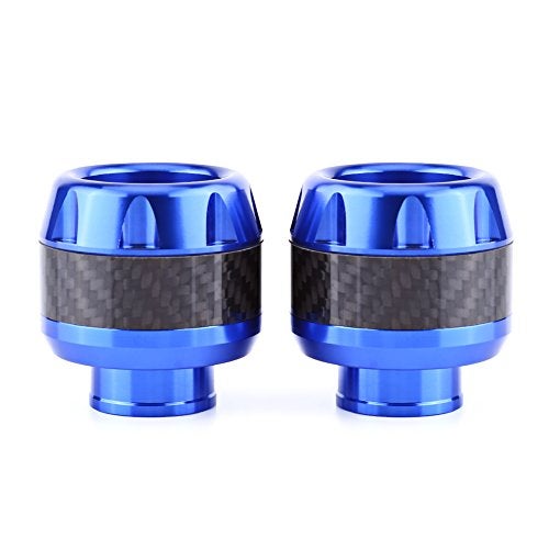 Aramox Pair of Carbon Fiber Motorcycle Front Fork Frame Sliders Wheel Crash Motorbike Falling Scooter Moped(Blue) - Image 3