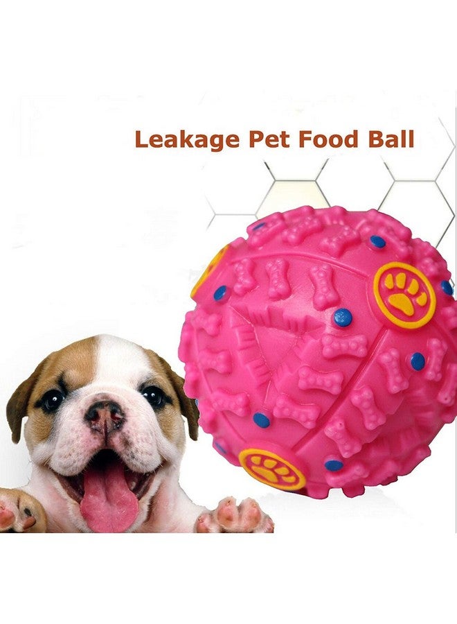 لعبة كرة تفاعلية للكلاب تصدر أصوات صرير وضحكات عالية وموزع طعام للحيوانات الأليفة - حجم كبير (وردي) - Image 4