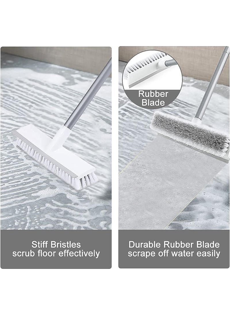 FOMQUAZLI FOMQUAZLI Bathroom Cleaning Brush with Wiper Toilet Tiles Cleaning Brush Floor Scrub Bathroom Brush with Long Handle Floor Scrub Home Kitchen Bathroom Cleaning Accessories LONG HANDLE CLEANING BRUSH  - Image 2