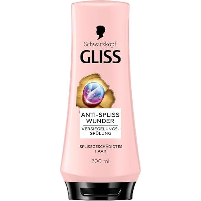 Gliss CONDITIONER ANTI-SPLIT ENDS MIRACLE (200 ML), REPAIRS DAMAGED HAIR FIBRES, 88% LESS SPLIT ENDS, FOR LONG-LASTING SEALING AND PERFECT COMBABILITY - Image 2