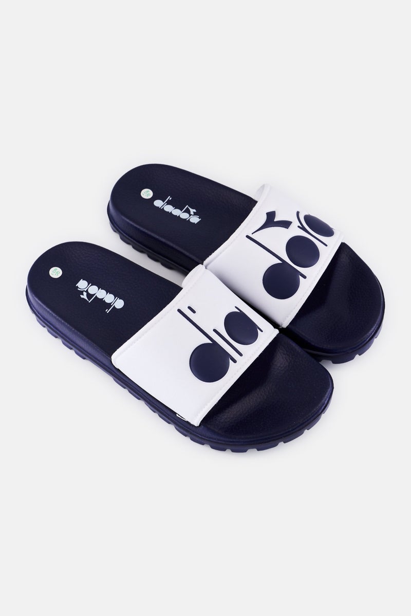 DIADORA Kids Boy Solanas Slip On Slides, White - Image 2